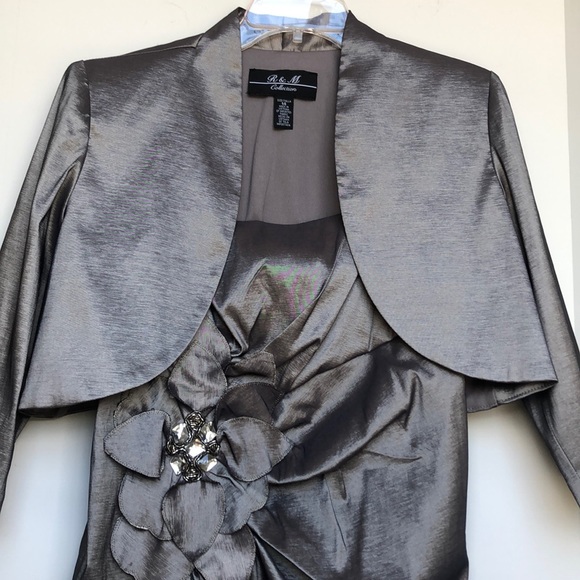 R & M Richards Dresses & Skirts - R & M Richard’s Collection 2 PC Metallic Dress and Blazer